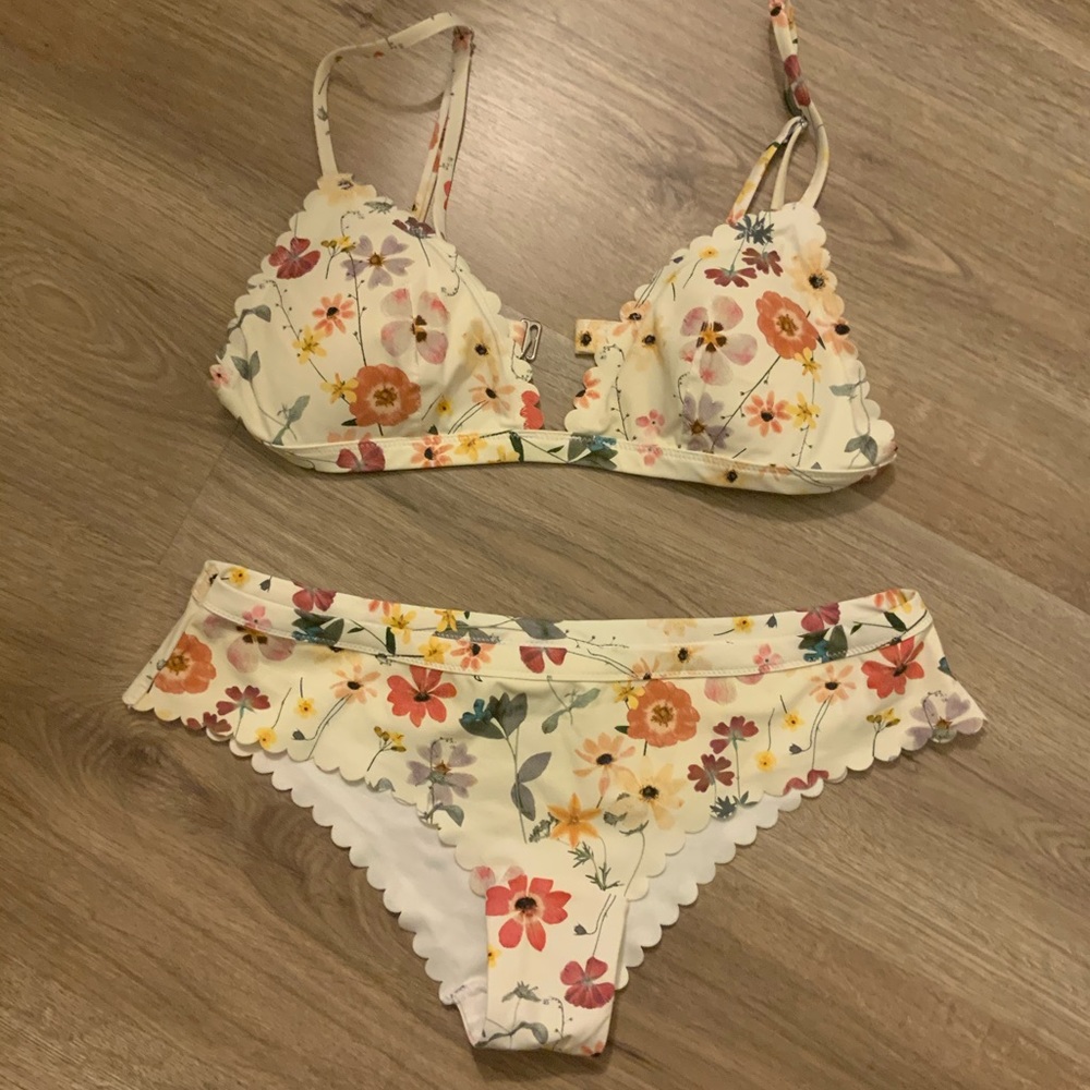 H&M flower print bathing suit